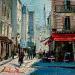 Painting Parisian Walk by Xanlar | Painting Impressionism Landscapes Urban Architecture Oil