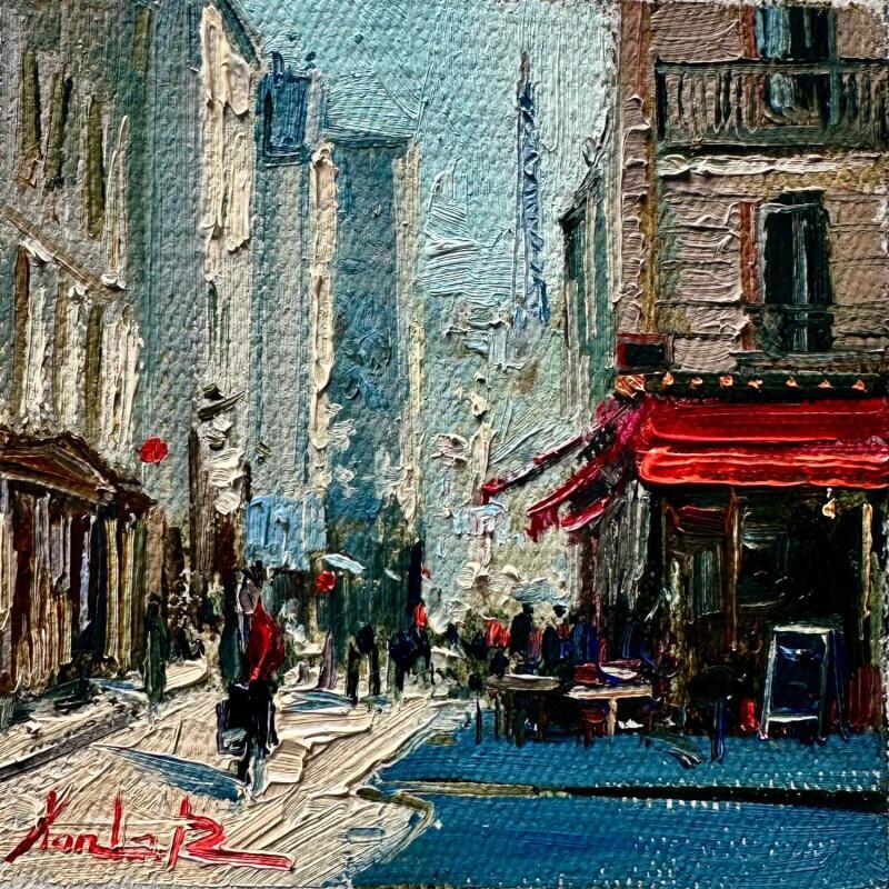 Painting Parisian Walk by Xanlar | Painting Impressionism Landscapes Urban Architecture Oil