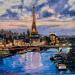 Painting Éclat de Paris by Xanlar | Painting Impressionism Landscapes Urban Architecture Oil