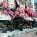 Painting Café en Fleurs by Xanlar | Painting Impressionism Landscapes Urban Architecture Oil
