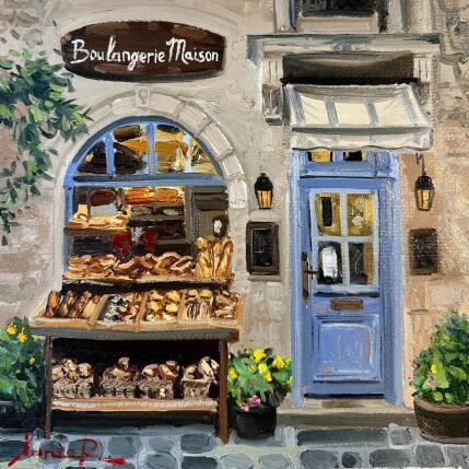 Painting Fresh Bread, Paris Morning by Xanlar | Painting Impressionism Oil Landscapes, Life style, Urban