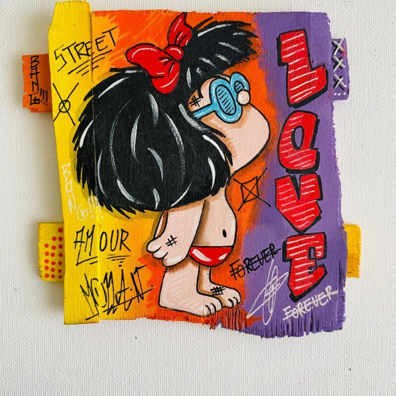 Peinture FAMOUS par Molla Nathalie  | Tableau Pop-art Icones Pop Bois Acrylique Posca