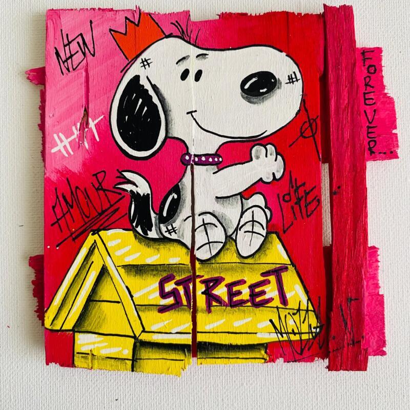 Peinture Street par Molla Nathalie  | Tableau Pop-art Icones Pop Bois Acrylique Posca