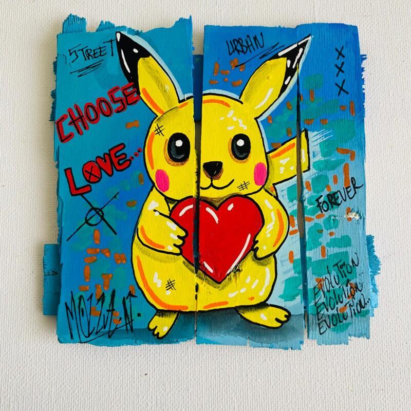 Peinture Coeur par Molla Nathalie  | Tableau Pop-art Icones Pop Bois Acrylique Posca