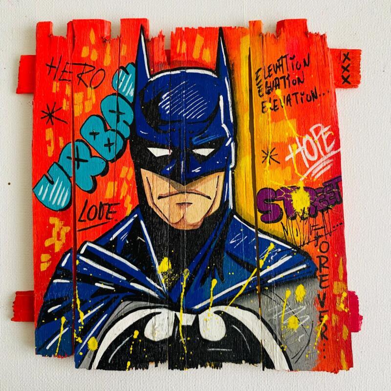 Peinture HERO par Molla Nathalie  | Tableau Pop-art Icones Pop Bois Acrylique Posca
