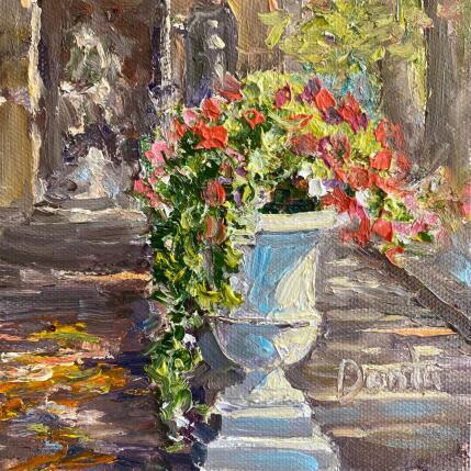 Painting Le pot ancien dans le jardin de Luxembourg  by Dontu Grigore | Painting Figurative Oil Landscapes, Nature, Urban