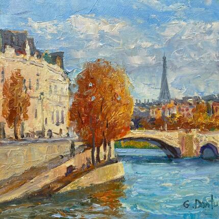 Painting Le Pont Neuf en automne  by Dontu Grigore | Painting Figurative Oil Pop icons, Urban