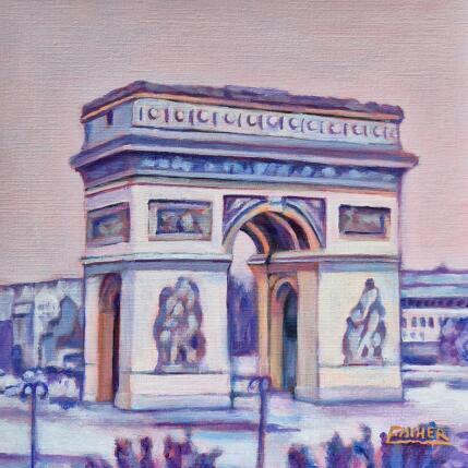 Peinture Le Triomphe des flocons par Emma Fischer | Tableau Figuratif Acrylique Architecture, Paysages, Urbain