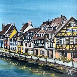 Painting Escale à Colmar  by Touras Sophie-Kim  | Painting Realism Oil Pop icons, Still-life