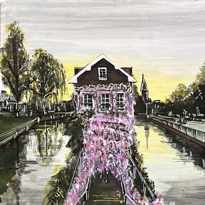 Peinture La glycine de la petite France  par Touras Sophie-Kim  | Tableau Réalisme Paysages Urbain Architecture Acrylique
