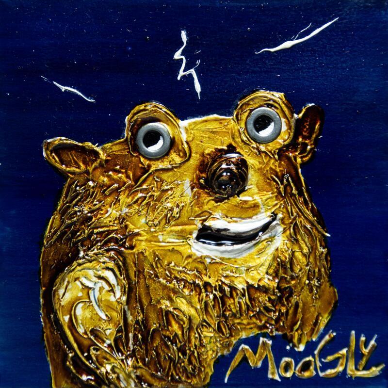 Pintura Gadouphilus por Moogly | Pintura Arte bruto Animales Acrílico Resina Pigmentos