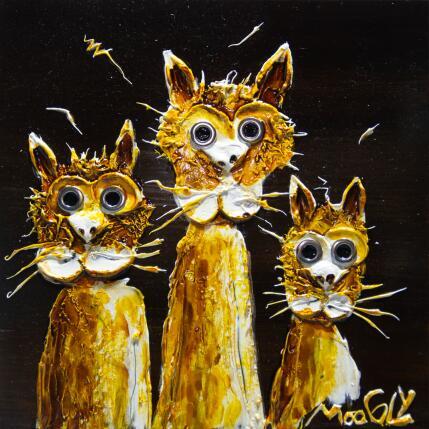 Peinture Fratrus par Moogly | Tableau Art Singulier Acrylique, Pigments, Résine Animaux