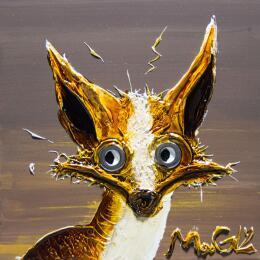 Painting Acoustiqus by Moogly | Painting Raw art Acrylic, Pigments, Resin Animals, Pop icons