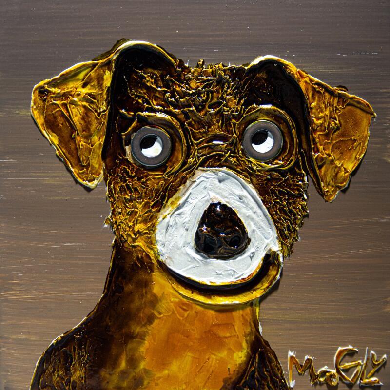 Gemälde Caramelophilus von Moogly | Gemälde Art brut Tiere Acryl Harz Pigmente