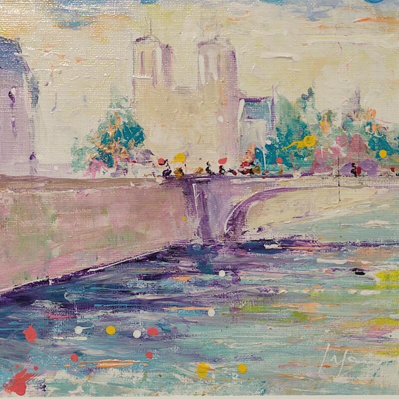Painting Browsing along the Quais de Seine by Yavru Irfan | Painting Figurative Oil
