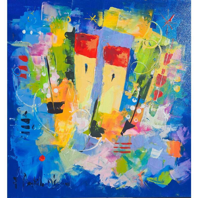 Painting Toi et moi by Bastide d´Izard Armelle | Painting Abstract Landscapes Architecture Acrylic