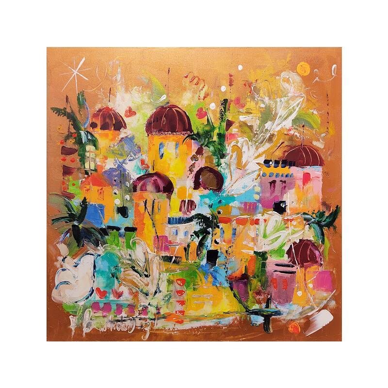 Painting Le Nil au printemps  by Bastide d´Izard Armelle | Painting Abstract