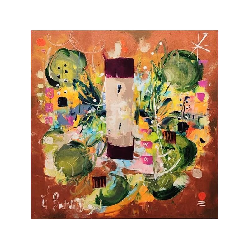 Peinture Reflet sur le pont romain par Bastide d´Izard Armelle | Tableau Abstrait