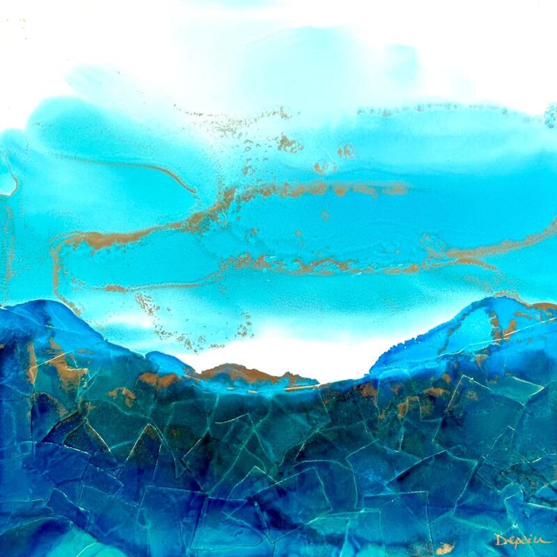 Peinture Poésie Marine 2208 par Depaire Silvia | Tableau Abstrait Paysages Marine Minimaliste Acrylique