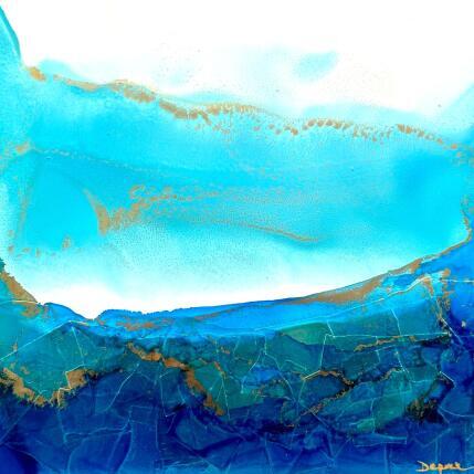 Painting Poésie Marine 2204 by Depaire Silvia | Painting Abstract Acrylic Landscapes, Marine, Minimalist, Pop icons