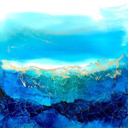 Painting Poésie Marine  2364 by Depaire Silvia | Painting Abstract Acrylic Landscapes, Marine, Minimalist