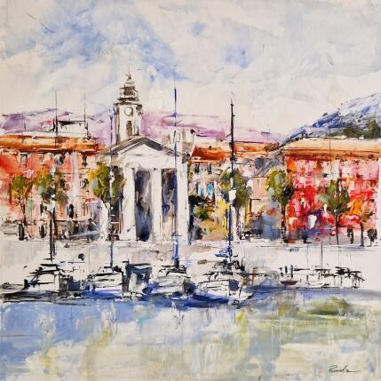 Painting le port lympia by Poumelin Richard | Painting Figurative Oil Landscapes