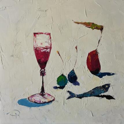 Peinture La sardina par Tomàs | Tableau Impressionnisme Huile Natures mortes