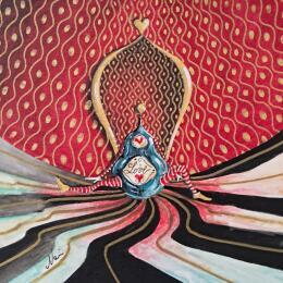 Painting Psychedelic love. by Nai | Painting Surrealism Acrylic, Cardboard, Gluing Music, Society