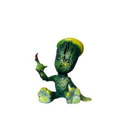 Sculpture Vert Groot Artiste par Shenoda | Sculpture Pop-art Graffiti, Résine