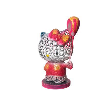 Sculpture Hello Kitty Rose Flashy by Shenoda | Sculpture Pop-art Graffiti, Resin