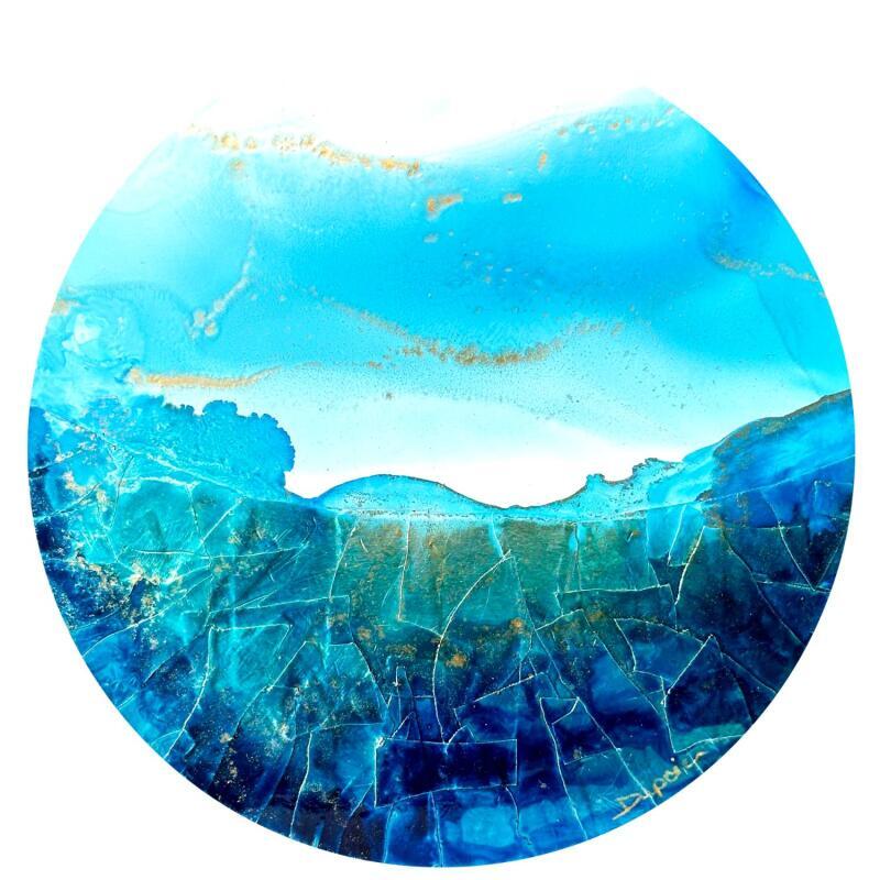 Painting Poésie marine 2580 by Depaire Silvia | Painting Abstract Landscapes Marine Minimalist Acrylic