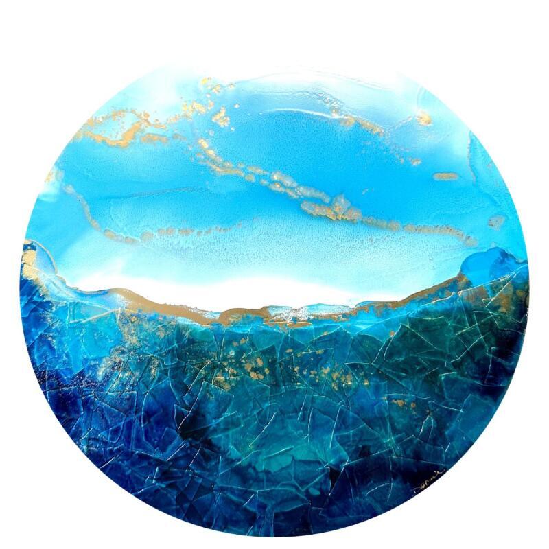 Painting Poésie marine 2638 by Depaire Silvia | Painting Abstract Landscapes Marine Minimalist Acrylic