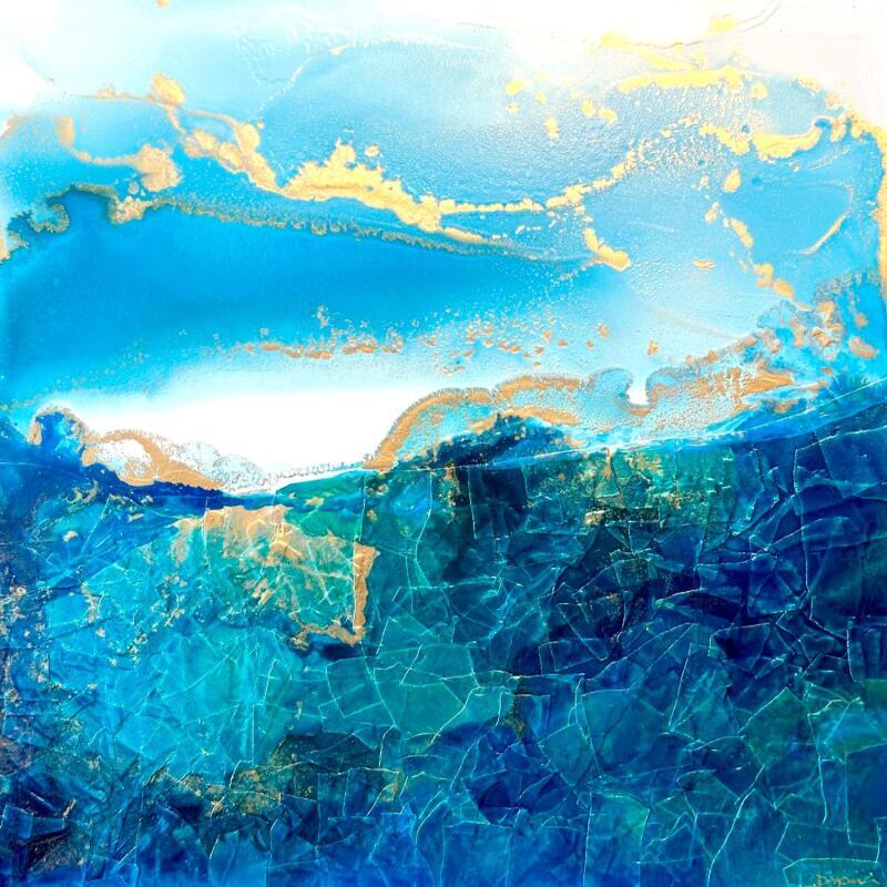 Gemälde Poésie marine 2626 von Depaire Silvia | Gemälde Abstrakt Landschaften Marine Minimalistisch Acryl