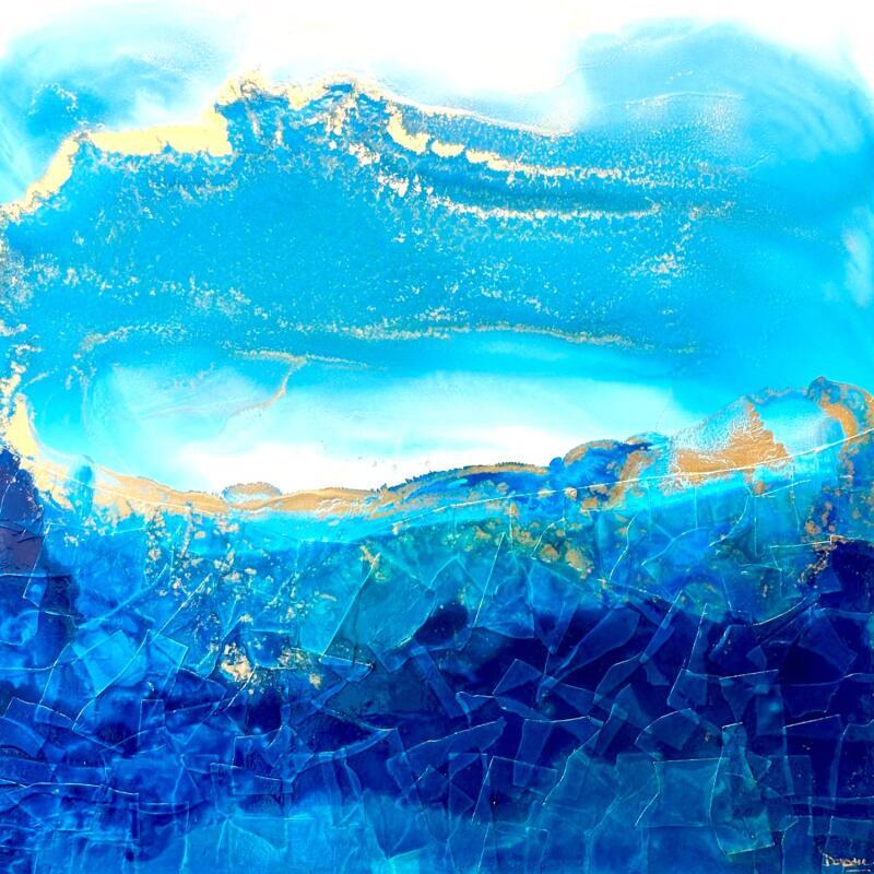 Painting Poésie marine 2659 by Depaire Silvia | Painting Abstract Landscapes Marine Minimalist Acrylic