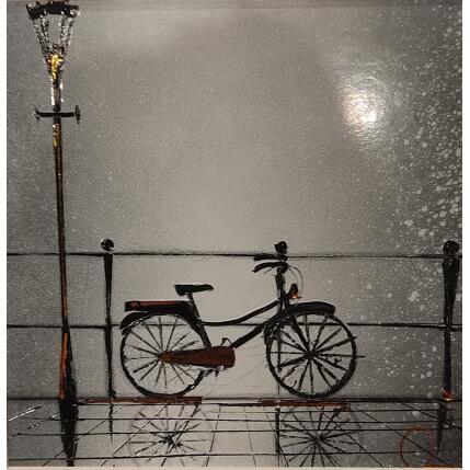 Painting Miss you by Rey Julien | Painting Figurative Gold leaf