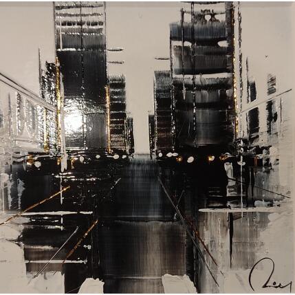 Painting Go down the road by Rey Julien | Painting Figurative Gold leaf