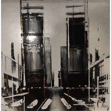 Peinture After the rain par Rey Julien | Tableau Figuratif Feuille d'or