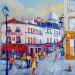 Painting Restaurant Le  Consulat à Montmartre  by Degabriel Véronique | Painting Impressionism Landscapes Urban Life style Oil