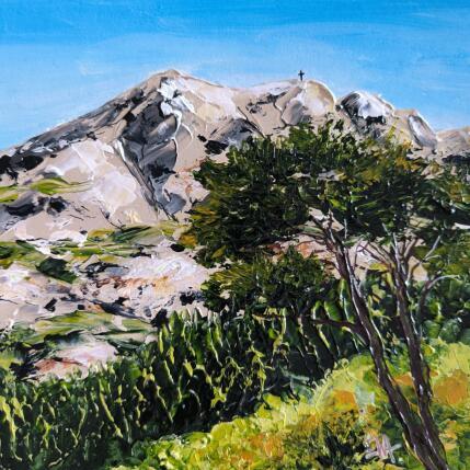 Peinture La Sainte Victoire chère à Cézanne. par Rey Ewa | Tableau Figuratif Acrylique Paysages
