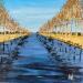Peinture Le canal de Damme. par Rey Ewa | Tableau Figuratif Paysages Acrylique