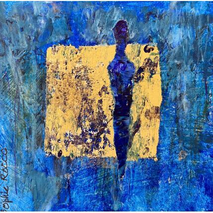 Peinture Le blues par Rocco Sophie | Tableau Art Singulier Acrylique, Collage, Sable