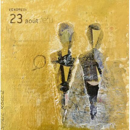 Peinture 23 Août par Rocco Sophie | Tableau Art Singulier Acrylique, Collage, Sable