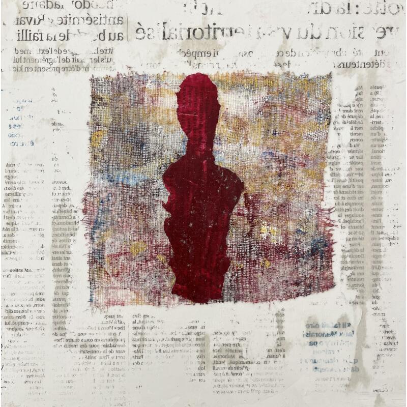 Painting L'écrivain by Rocco Sophie | Painting Raw art Acrylic Gluing Sand