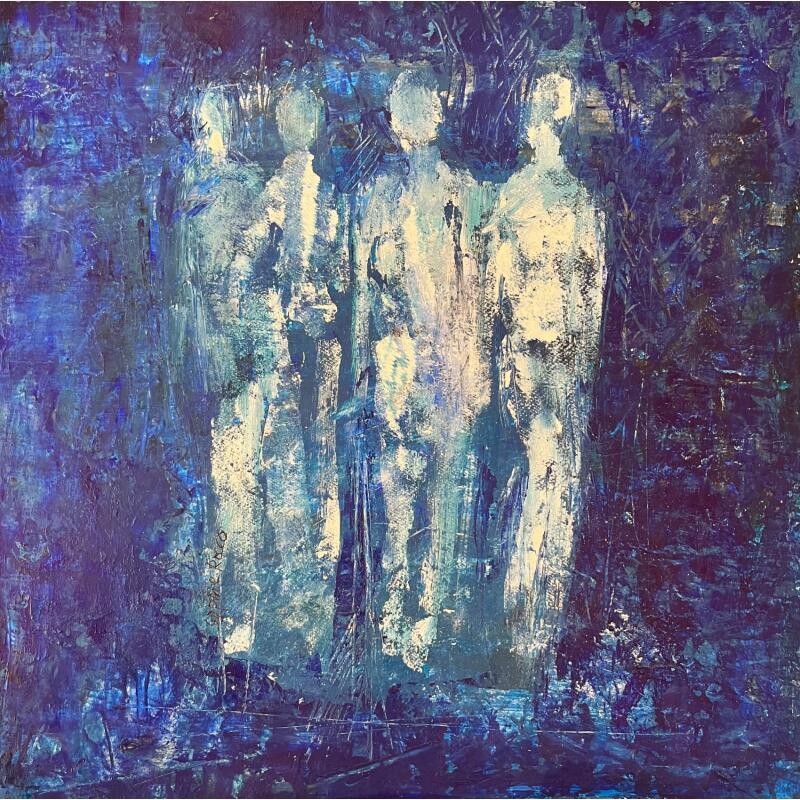 Pintura Les fervents por Rocco Sophie | Pintura Arte bruto Acrílico Collage Arena