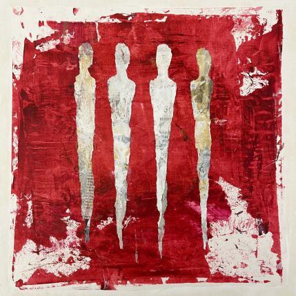 Peinture Transparence par Rocco Sophie | Tableau Art Singulier Acrylique, Collage, Sable