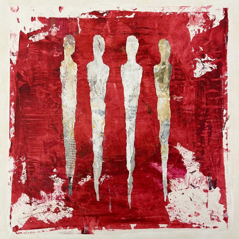 Pintura Transparence por Rocco Sophie | Pintura Arte bruto Acrílico Collage Arena