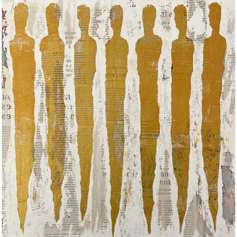 Painting Les écritures by Rocco Sophie | Painting Raw art Acrylic Gluing Sand