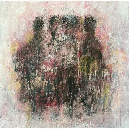 Peinture Les complices par Rocco Sophie | Tableau Art Singulier Acrylique, Collage, Sable