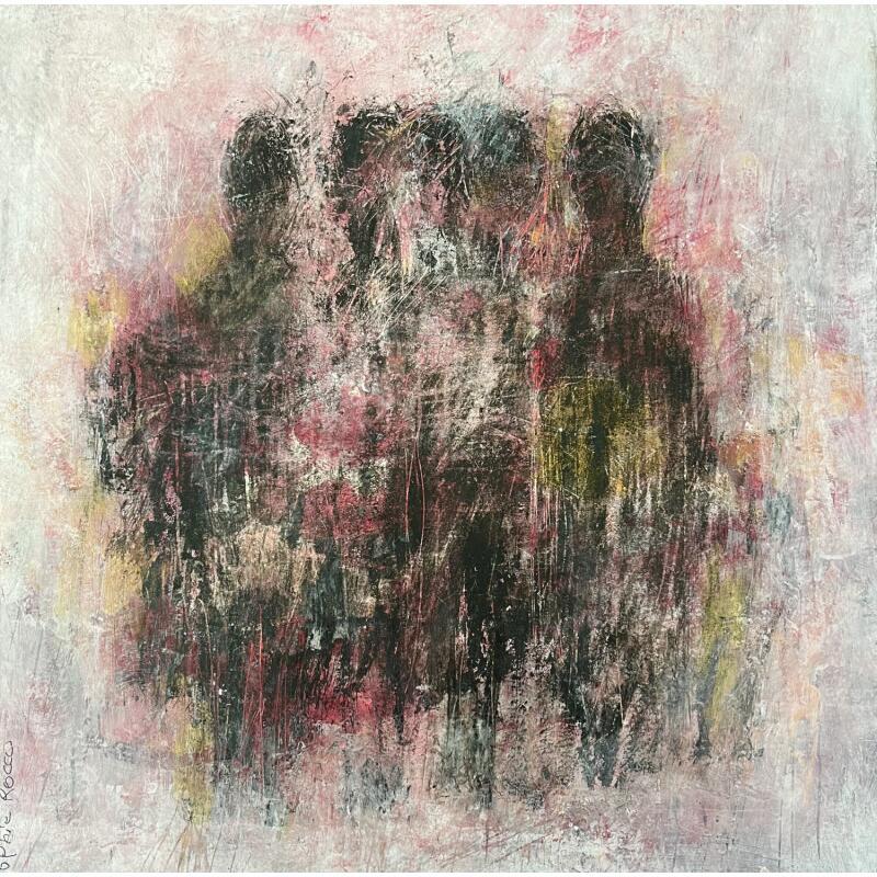 Painting Les complices by Rocco Sophie | Painting Raw art Acrylic Gluing Sand