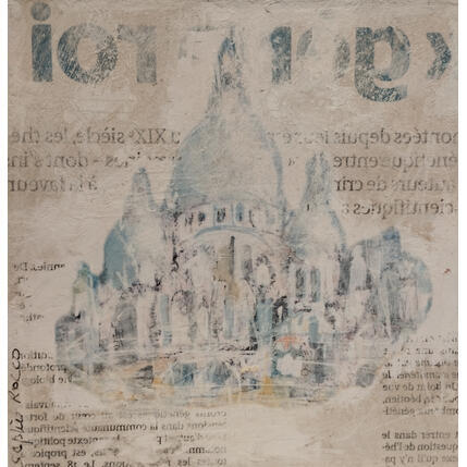 Painting Poètes de la butte by Rocco Sophie | Painting Raw art Acrylic, Gluing, Sand